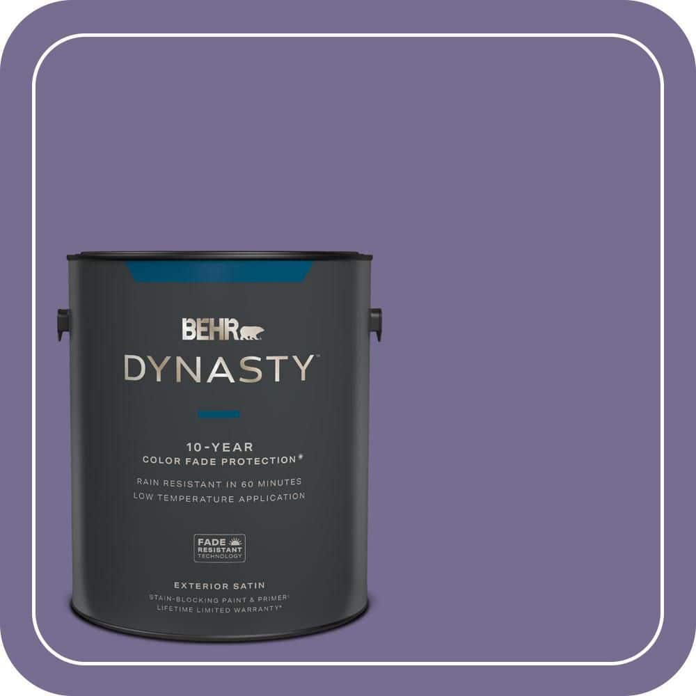 BEHR DYNASTY 1 gal. #650D-6 Purple Silhouette Satin Enamel Exterior Stain-Blocking Paint & Primer