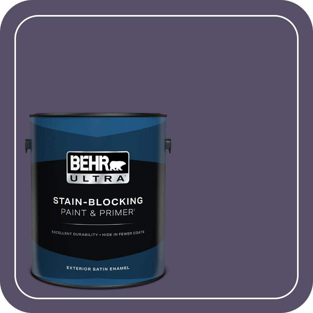 BEHR ULTRA 1 gal. #650F-7 Violet Eclipse Satin Enamel Exterior Paint & Primer