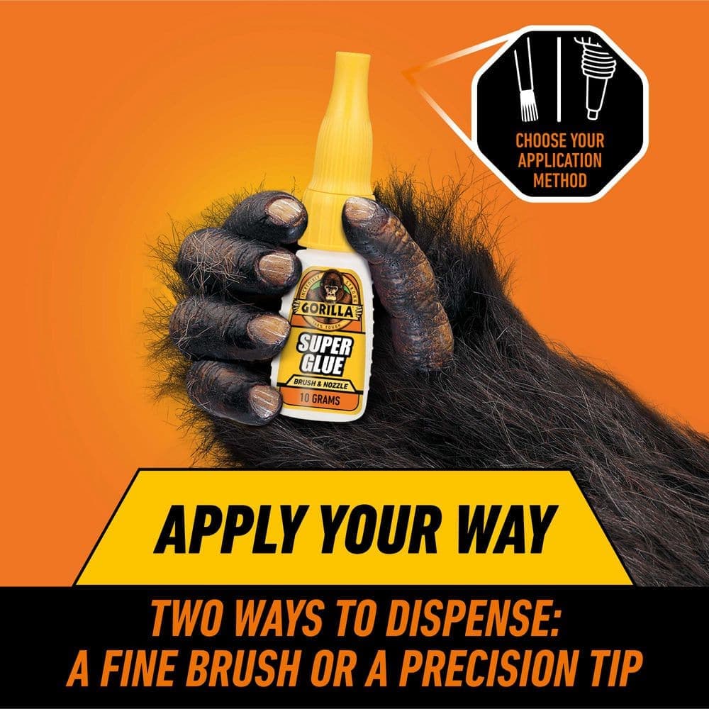 Gorilla Super Glue Brush and Nozzle 10g (2)