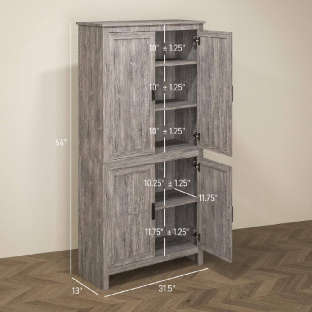 Unbranded 31.3 in. W x 13 in. D x 64 in. H Bathroom Gray Linen Cabinet (2)
