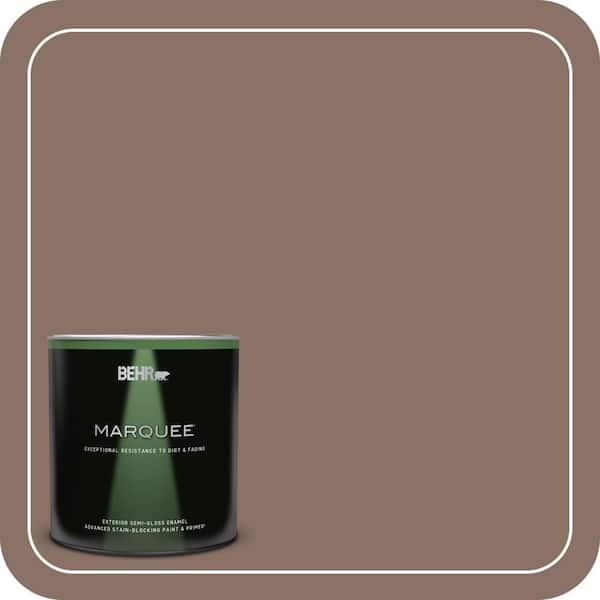 BEHR PREMIUM PLUS 1 gal. #770B-6 Oakwood Brown Semi-Gloss Enamel Low Odor Interior Paint & Primer (4)