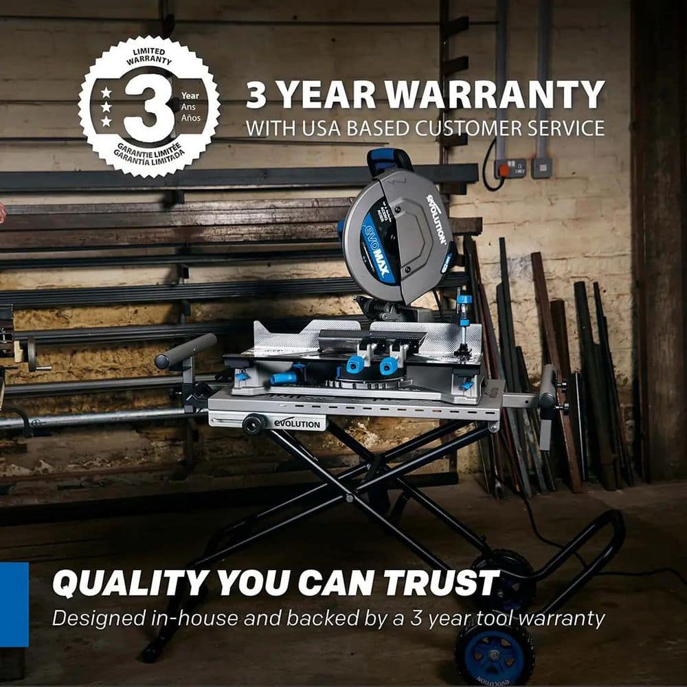Evolution Power Tools Evolution S14MCS Metal Cutting Mitering Chop Saw with 14 in. EVOMAX14ST Blade (2)