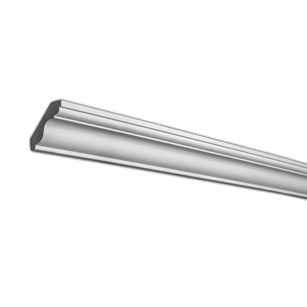 American Pro Decor 2-1/4 in. x 2-3/16 in. x 96 in. Plain Polyurethane Crown Moulding 32 LF (4-Pack) (1)