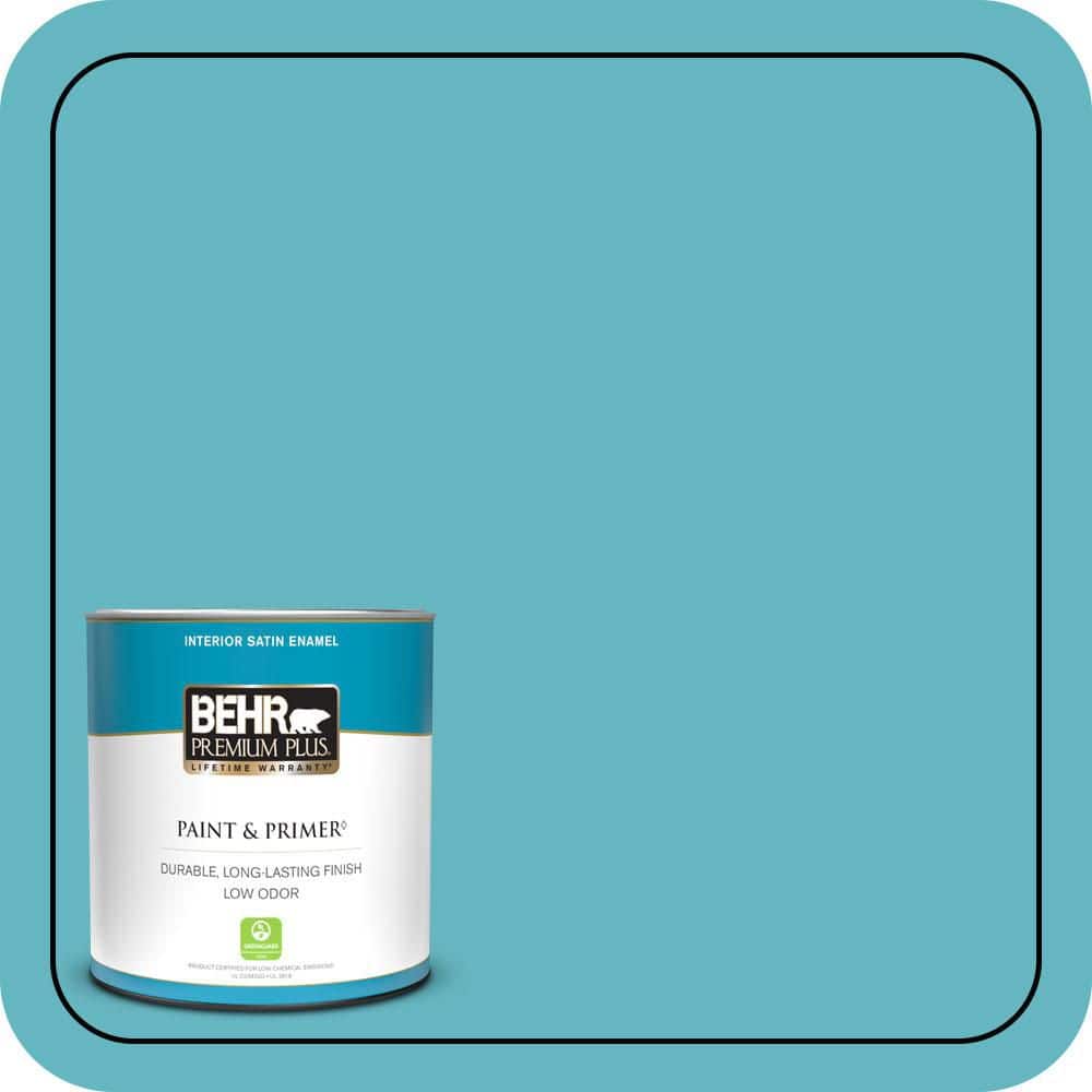 BEHR PREMIUM PLUS #520D-5 Tropical Tide Flat & Primer (1)