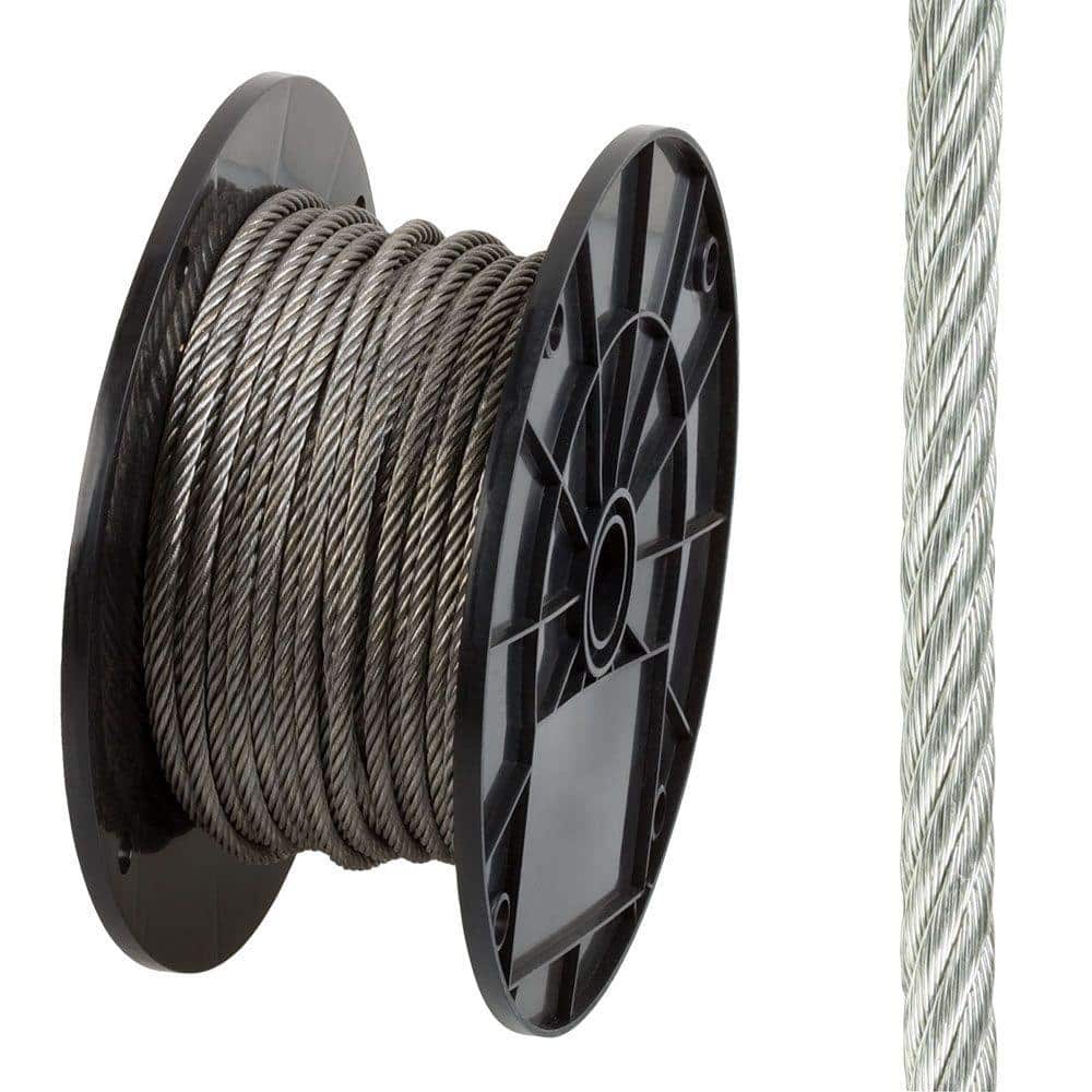 Everbilt 3/16 in. x 125 ft. Stainless Steel Uncoated Wire Rope