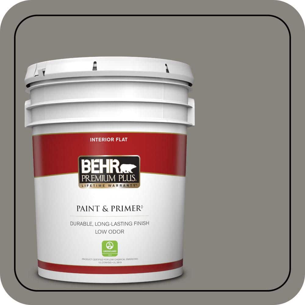 BEHR PREMIUM PLUS 5 gal. #PPU8-22 Pier Flat Low Odor Interior Paint & Primer