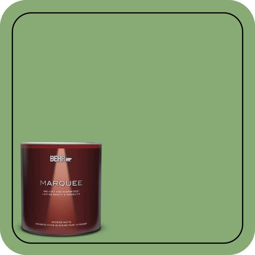 BEHR MARQUEE 1 qt. #440D-5 Pesto Matte Interior Paint & Primer