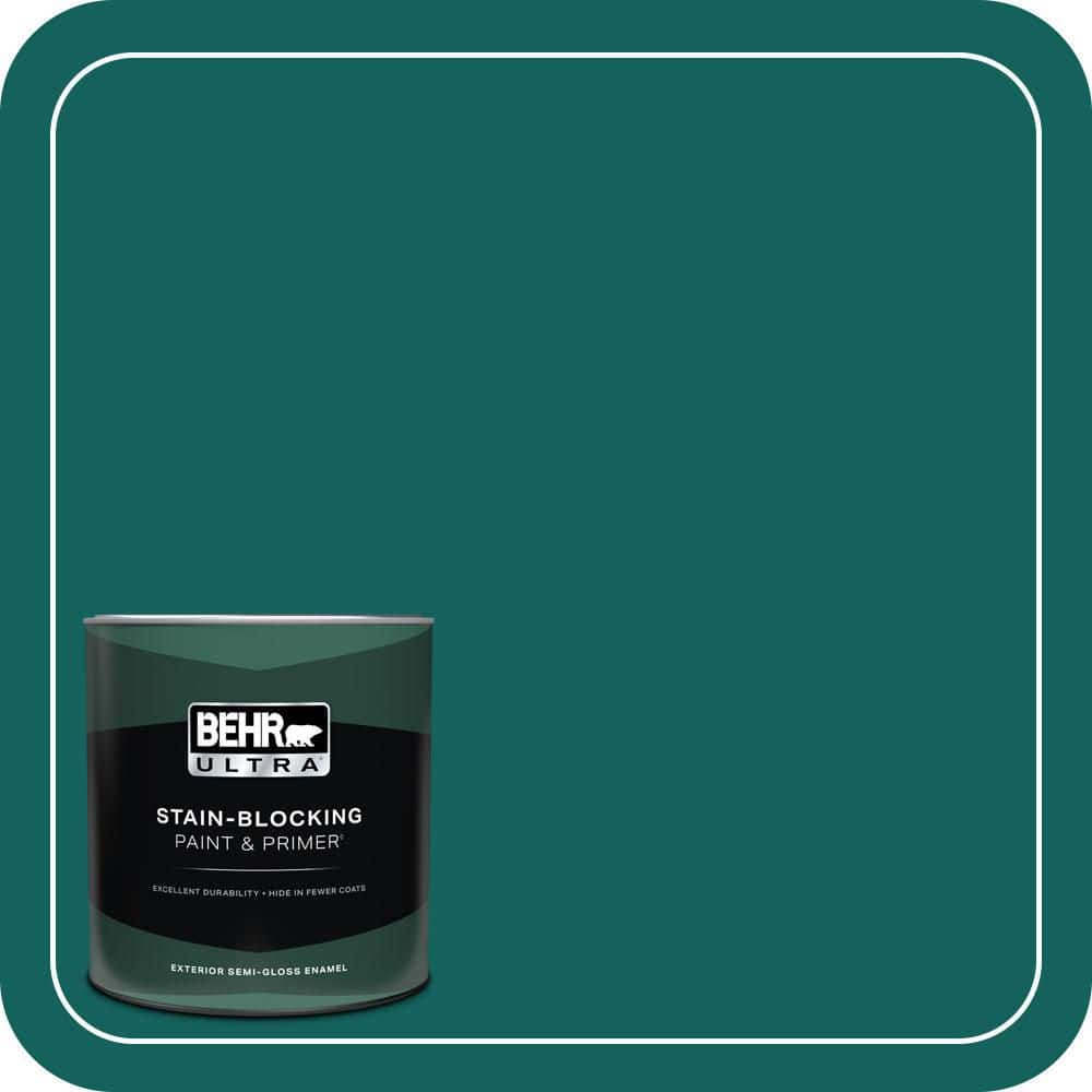 BEHR ULTRA 1 qt. #S-H-490 Billiard Table Semi-Gloss Enamel Exterior Paint & Primer