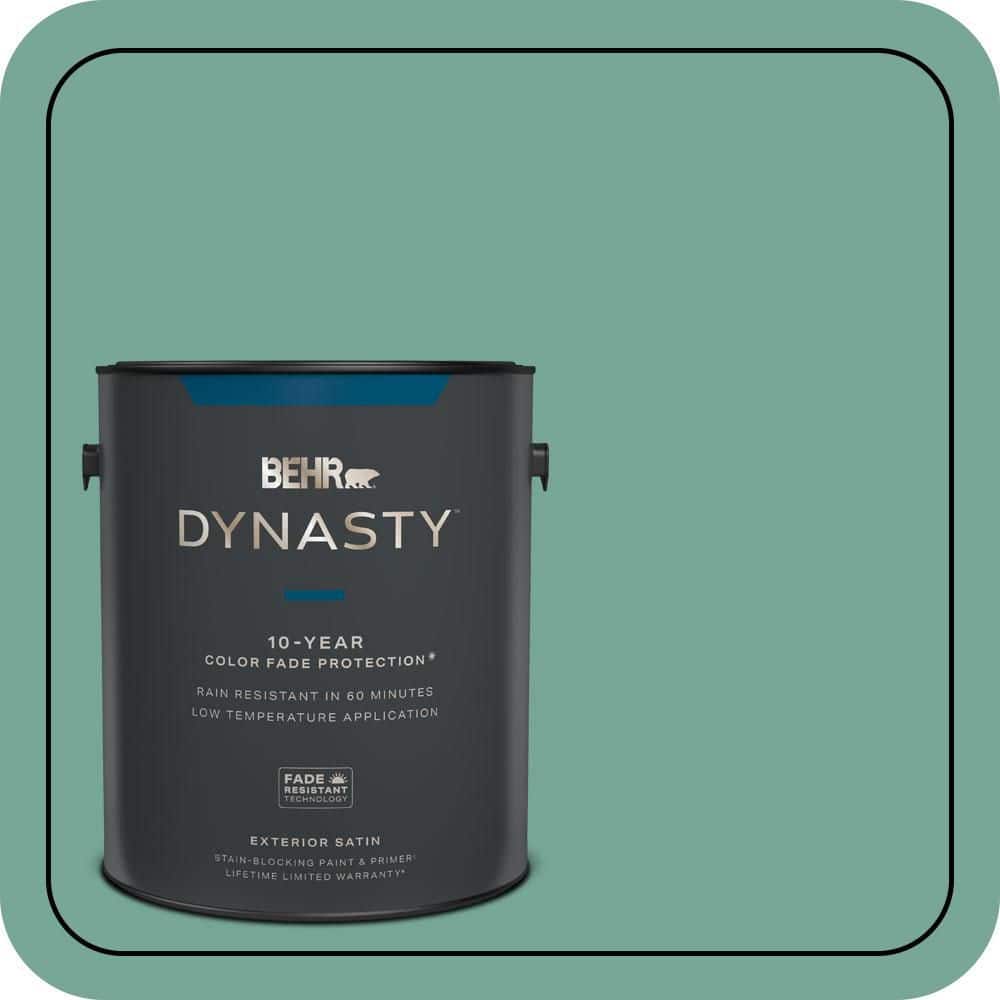 BEHR DYNASTY 1 gal. #MQ6-38 Patina Satin Enamel Exterior Stain-Blocking Paint & Primer