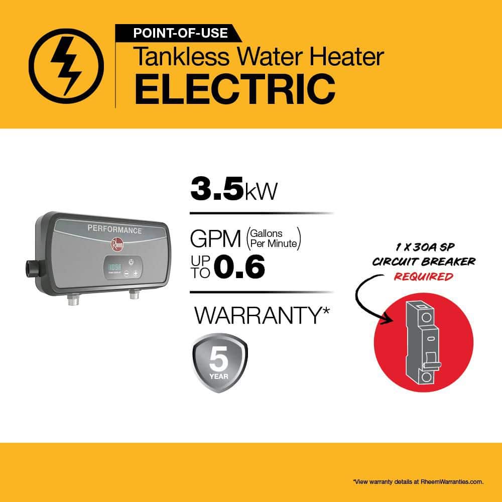 Rheem Performance 3.5 kW 120-Volt Point of Use Tankless Electric Water Heater (2)