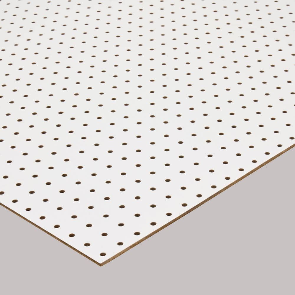 Unbranded Pegboard White Panel (Common: 3/16 in. x 4 ft. x 8 ft.; Actual: 0.155 in. x 47.7 in. x 95.7 in.) (2)