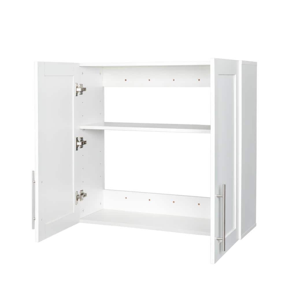 Unbranded 31.5 in. W x 11.81 in. D x 29.9 in. H Bathroom Storage Wall Cabinet in White (2)