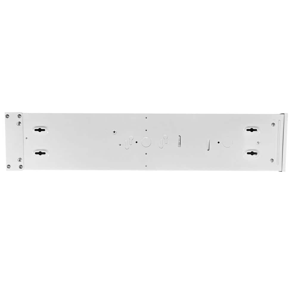 Commercial Electric 1-Pack 2 ft. Adjustable Lumen Integrated LED White Prismatic Wraparound Light 3CCT 3000K/4000K/5000K (3)