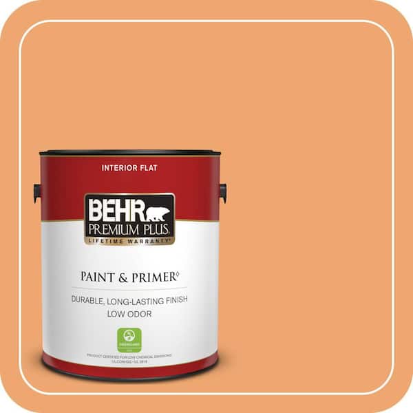 BEHR PREMIUM PLUS #HDC-SP16-04 Apricot Jam Enamel Low Odor & Primer (4)
