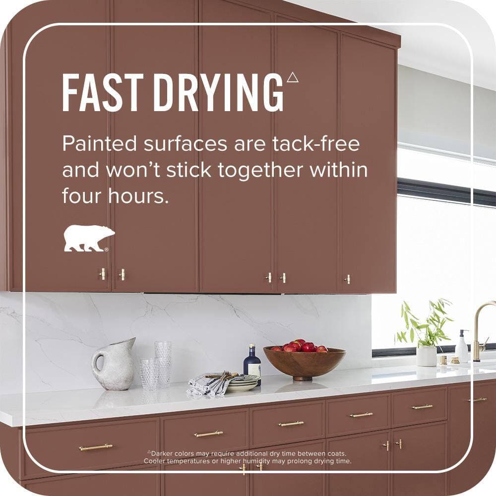 BEHR PREMIUM PLUS Home Decorators Collection #HDC-AC-03 Ancho Pepper Enamel Interior Stain-Blocking Paint & Primer (3)