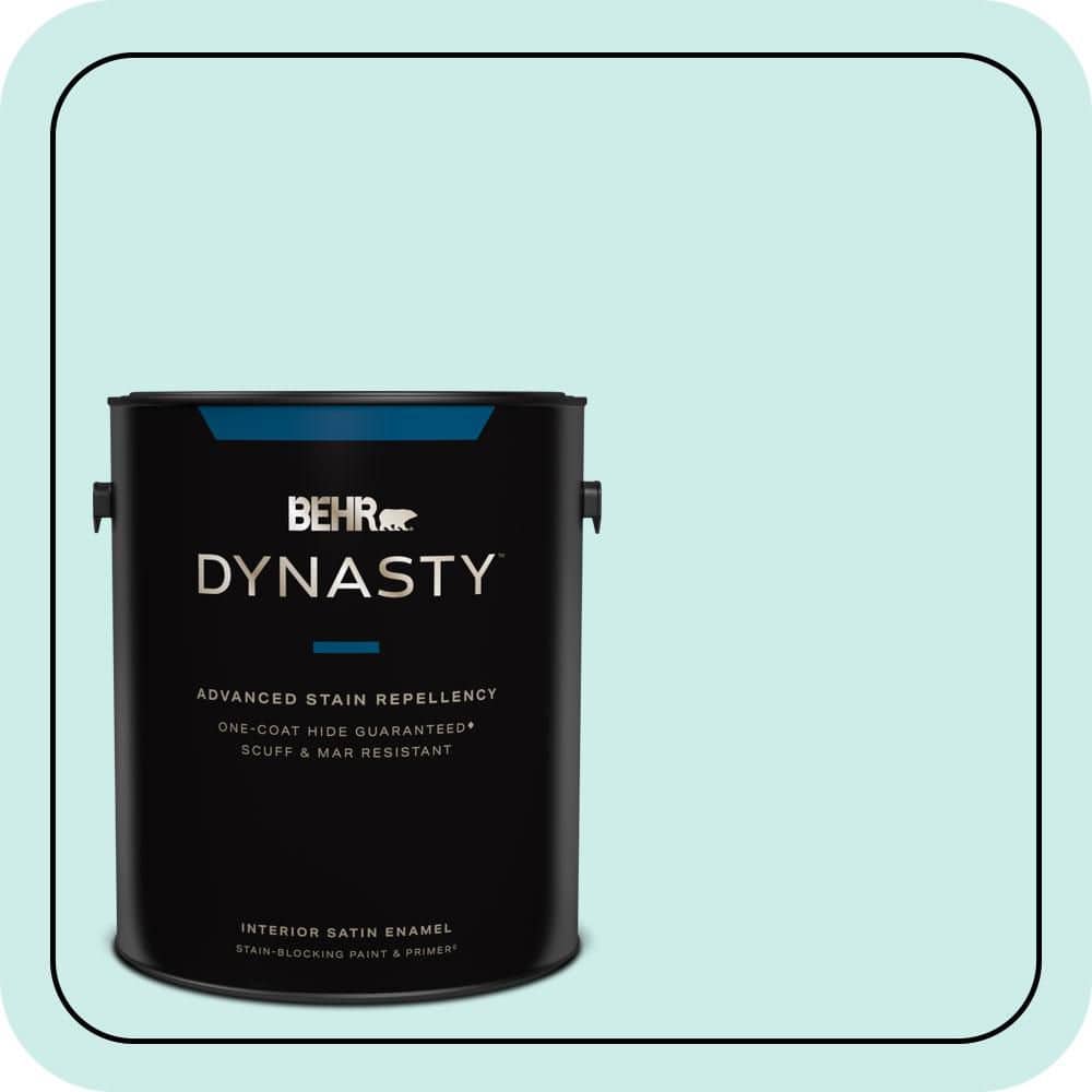 BEHR DYNASTY 1 gal. #500C-3 Spa Satin Enamel Interior Stain-Blocking Paint and Primer