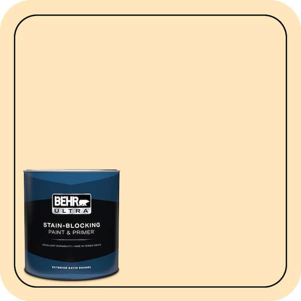 BEHR PREMIUM PLUS #ICC-91 Lemon Whip Enamel Interior/Exterior Paint & Primer Color Sample (3)