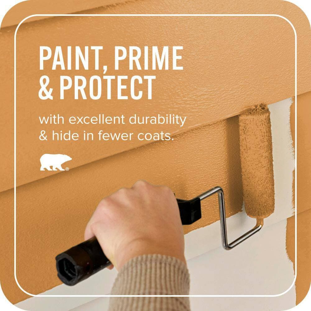 BEHR ULTRA 1 qt. #PMD-105 Buried Treasure Satin Enamel Exterior Paint & Primer (3)