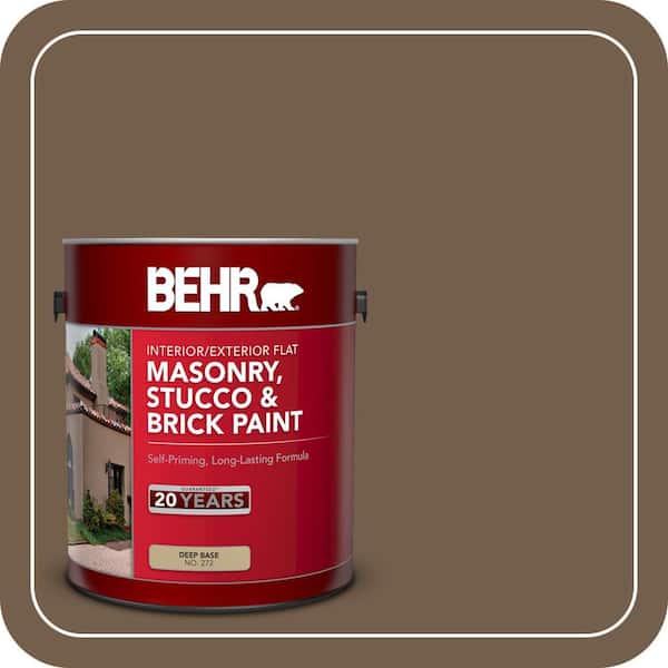 BEHR 1 gal. #MS-46 Chestnut Brown Flat Interior/Exterior Masonry, Stucco and Brick Paint (2)
