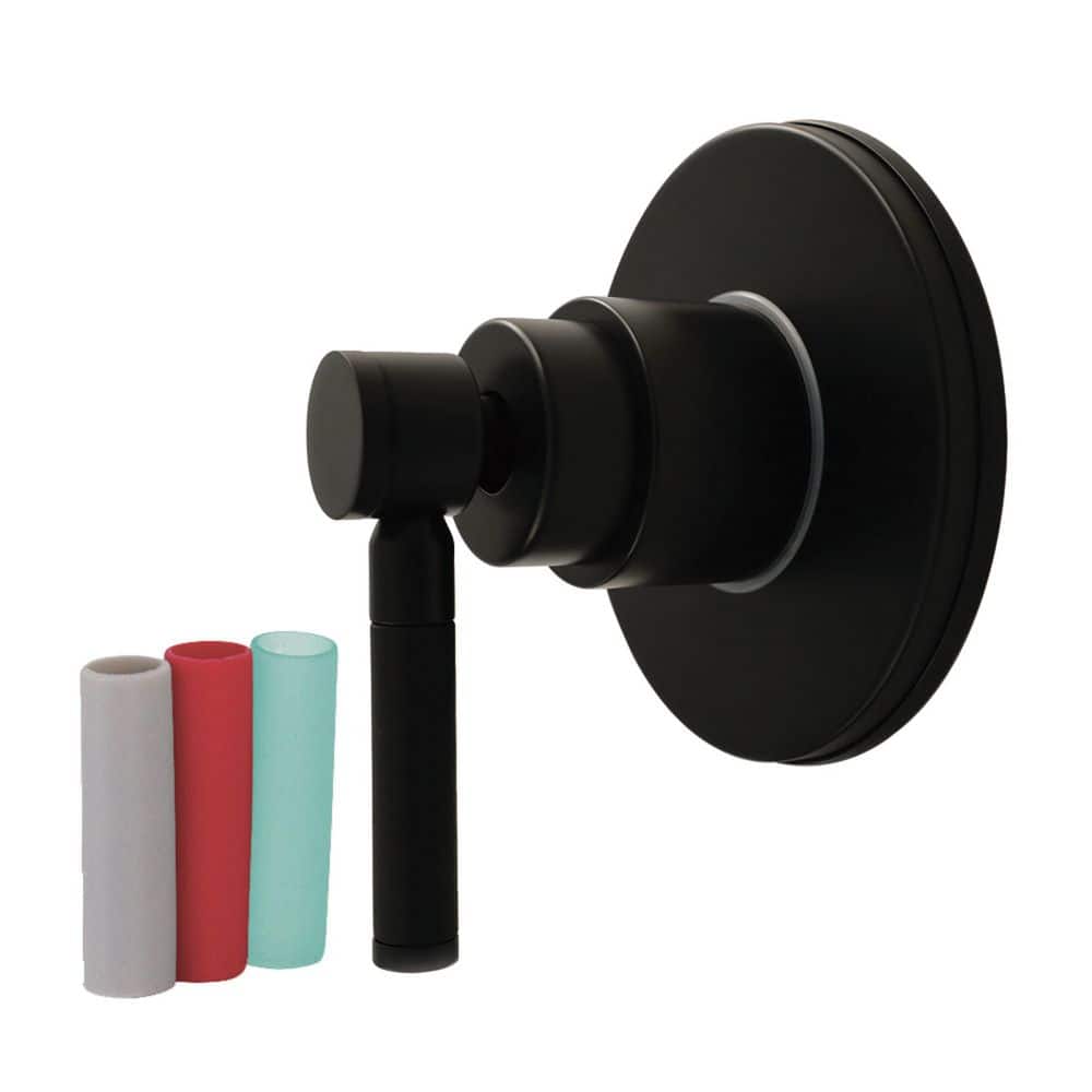 Kingston Brass Kaiser 3/4 in. Single-Handle 1-Hole Wall Mount 6-Way Diverter Valve with Trim Kit in Matte Black (1)