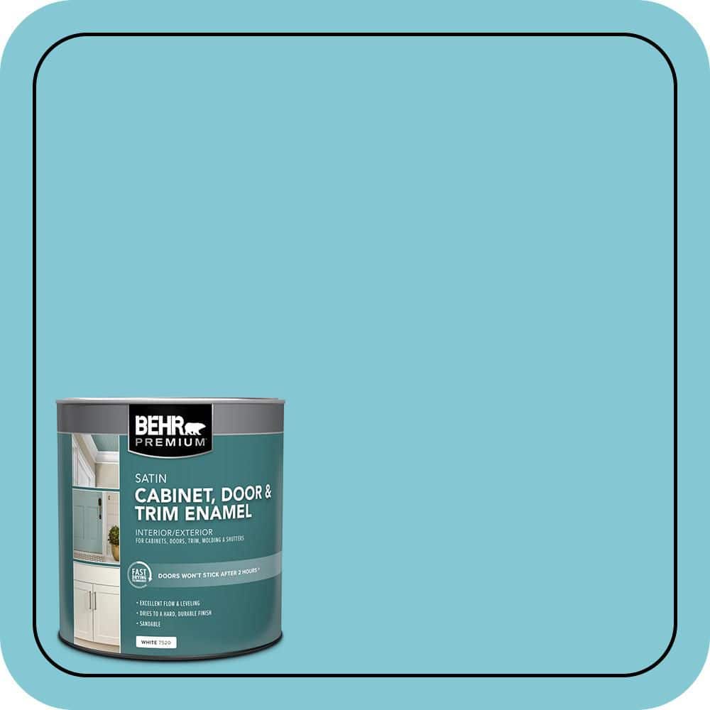 BEHR PREMIUM 1 qt. #MQ4-50 Not a Cloud in Sight Satin Enamel Interior/Exterior Cabinet, Door & Trim Paint (1)