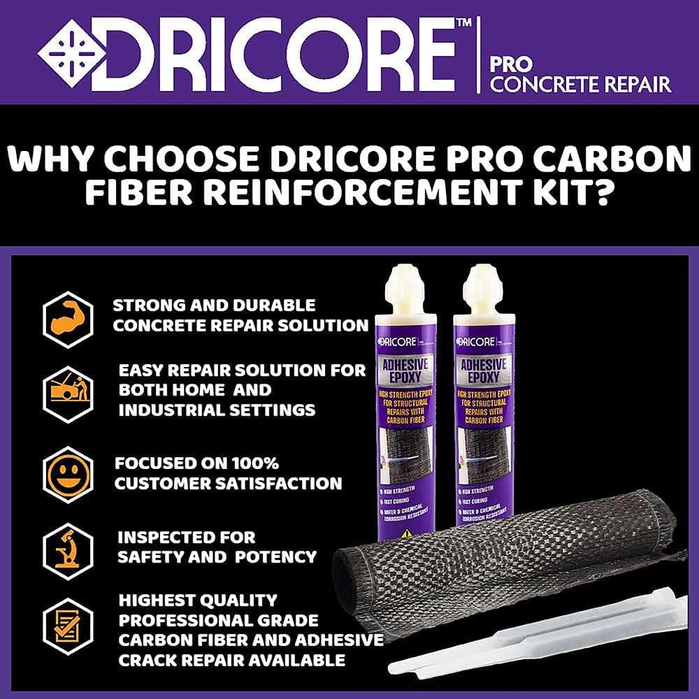 DRICORE Pro Concrete Repair Carbon Fiber Reinforcement Kit (2)