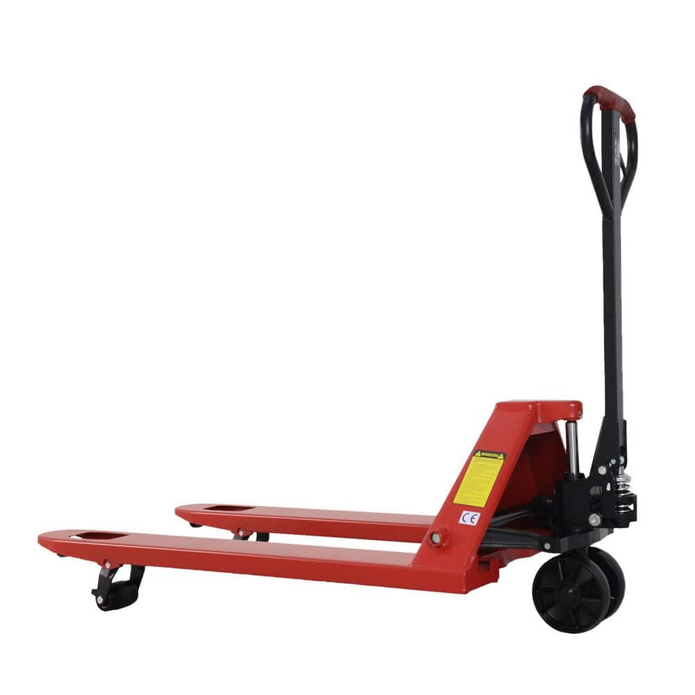 TORY CARRIER 5,500 lbs. Durable Pump Hand Pallet Truck 48 x 27 in. Fork Size Hydraulic Manual Pallet Jack 7.3 in. Lifting Height Red (1)
