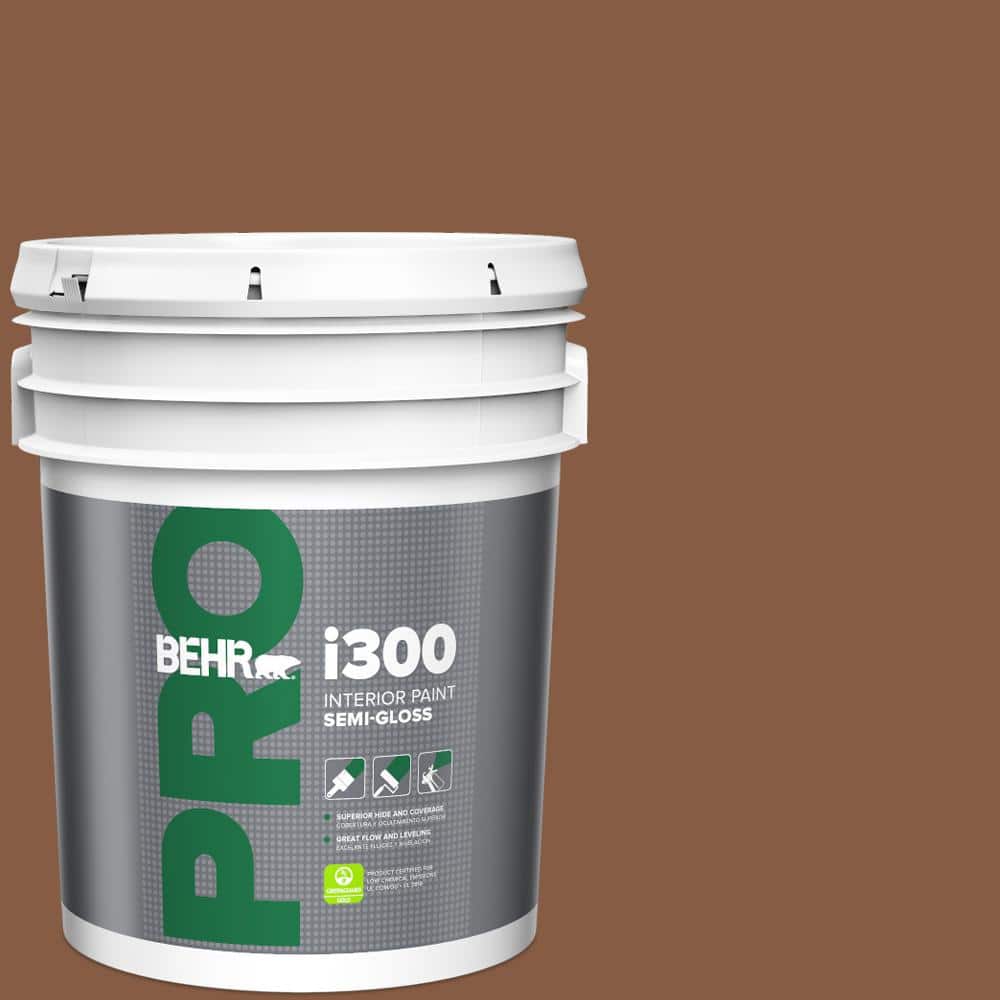 BEHR PRO 5 gal. #ICC-80 Cinnamon Spice Semi-Gloss Interior Paint