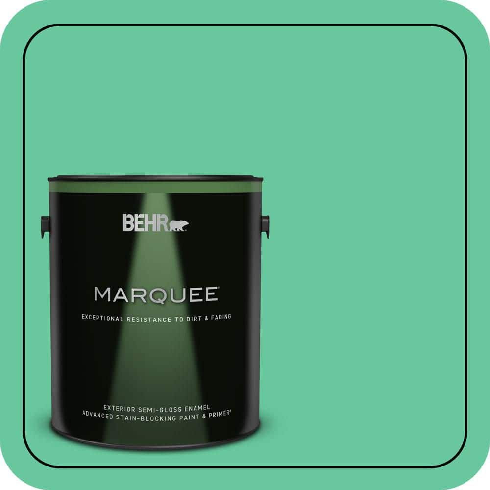 BEHR MARQUEE 1 gal. #470B-4 Intense Jade Semi-Gloss Enamel Exterior Paint & Primer