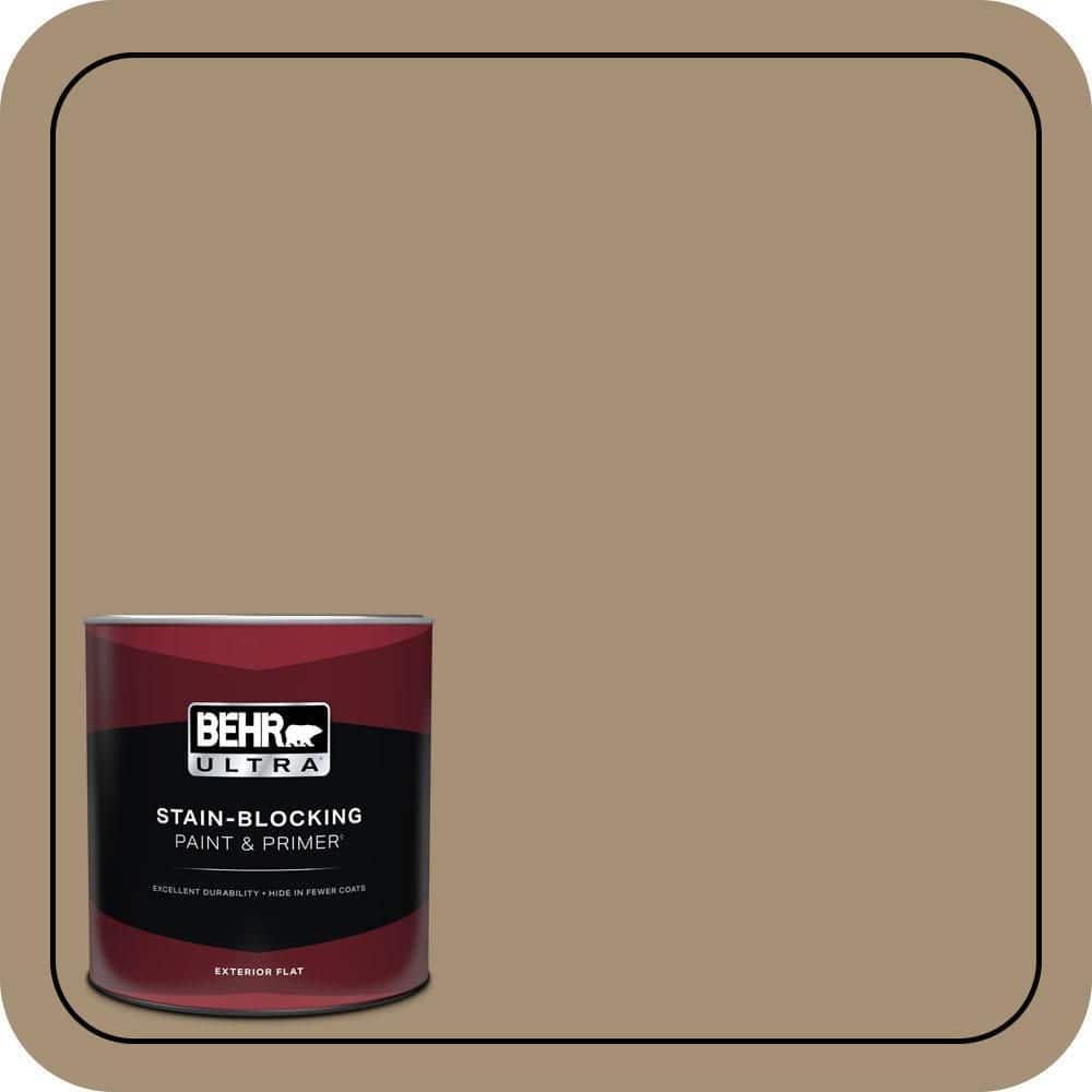 BEHR ULTRA 1 qt. #N300-5 Hidden Treasure Flat Exterior Paint & Primer