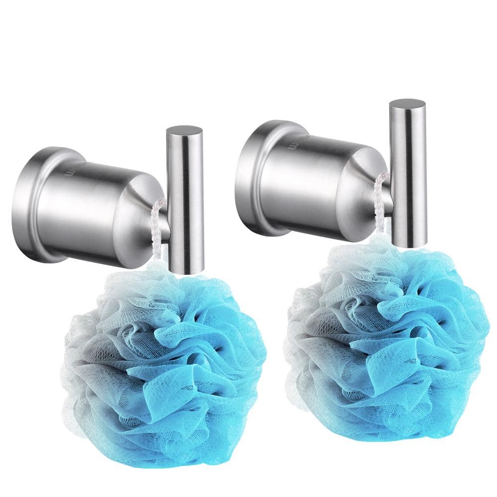 WOWOW Single Robe Hook in Stainless Steel Brushed Nickel 2 Pack (1)
