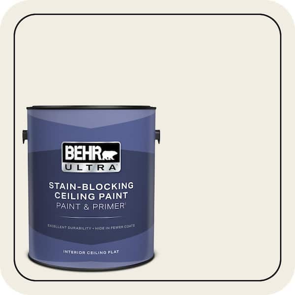 BEHR ULTRA 1 gal. Designer Collection #DC-012 White Stone Ceiling Flat Interior Paint & Primer (1)