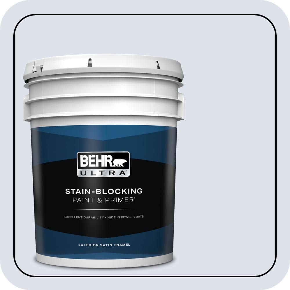 BEHR ULTRA 5 gal. #600A-1 December Dawn Satin Enamel Exterior Paint & Primer