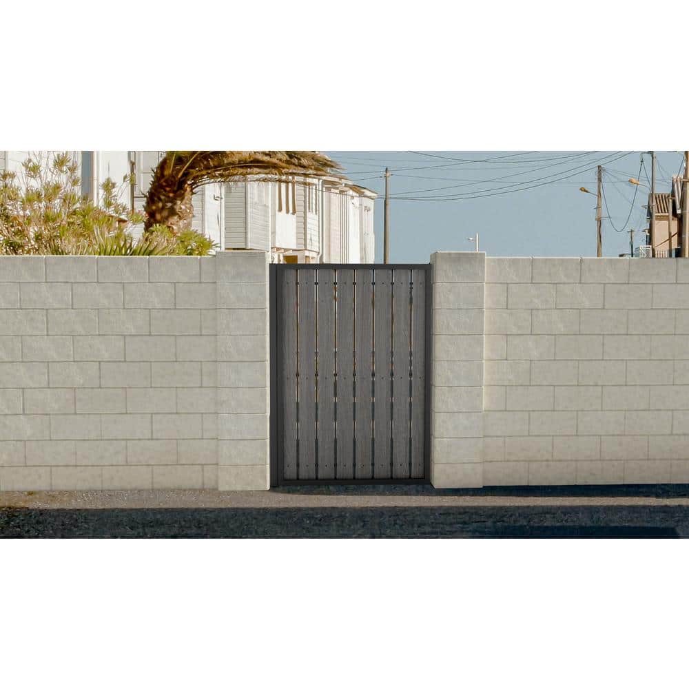 Natures Composites 3/8 in. x 5 in. x 5 3/4 ft. Composite Fence and Gate Picket - Square Top - Slate Grey (7-Pack) (3)