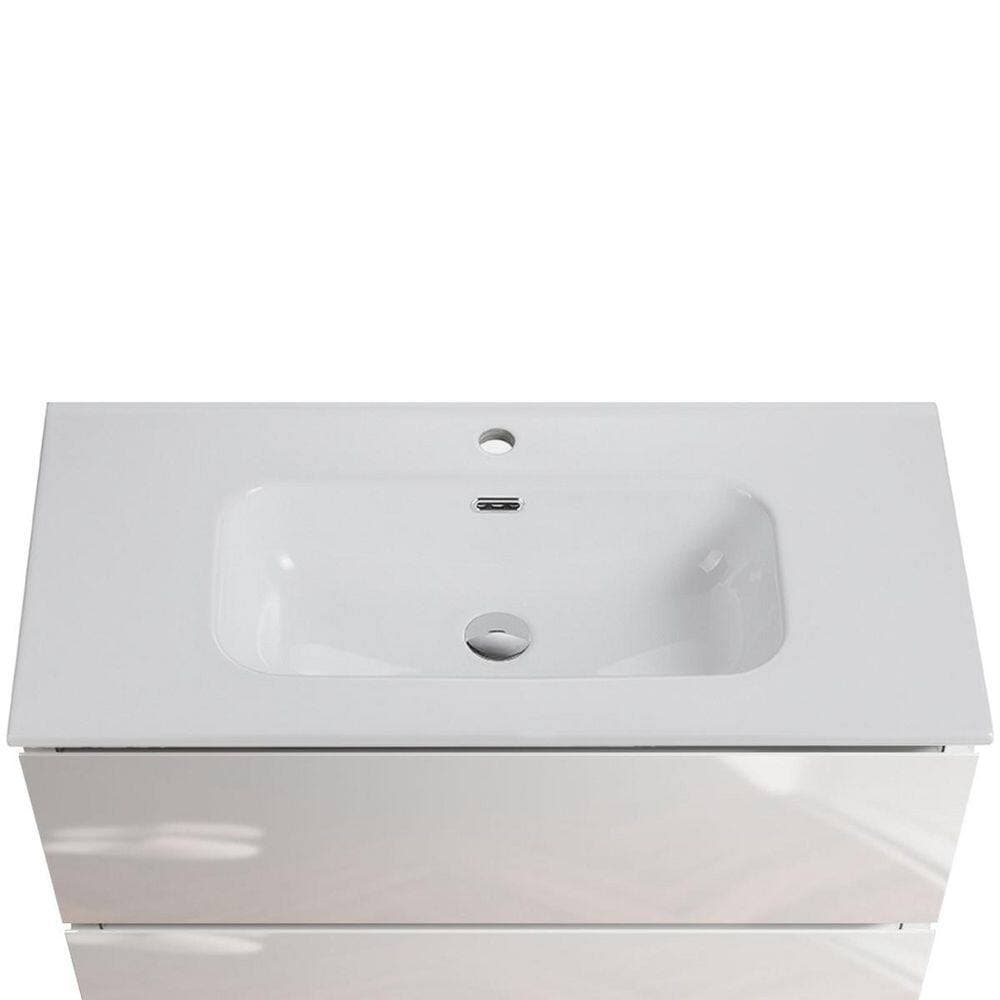 LIVACA 35.80 in. x 18.30 in. Drop-In Bathroom Sink in Gloss White Ceramic with Integrated Bowl Durable Construction (3)