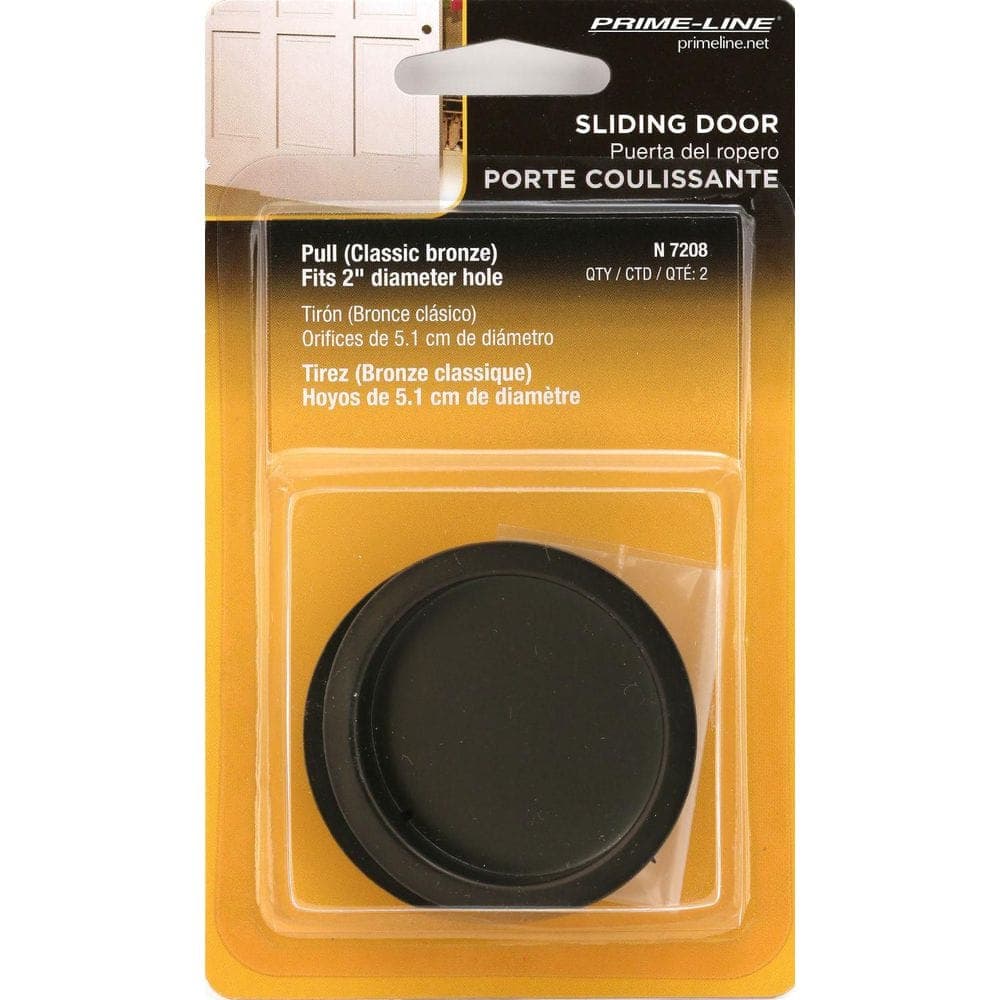 Prime-Line 2 in. Classic Bronze Closet Door Finger Pull (2-pack) (4)