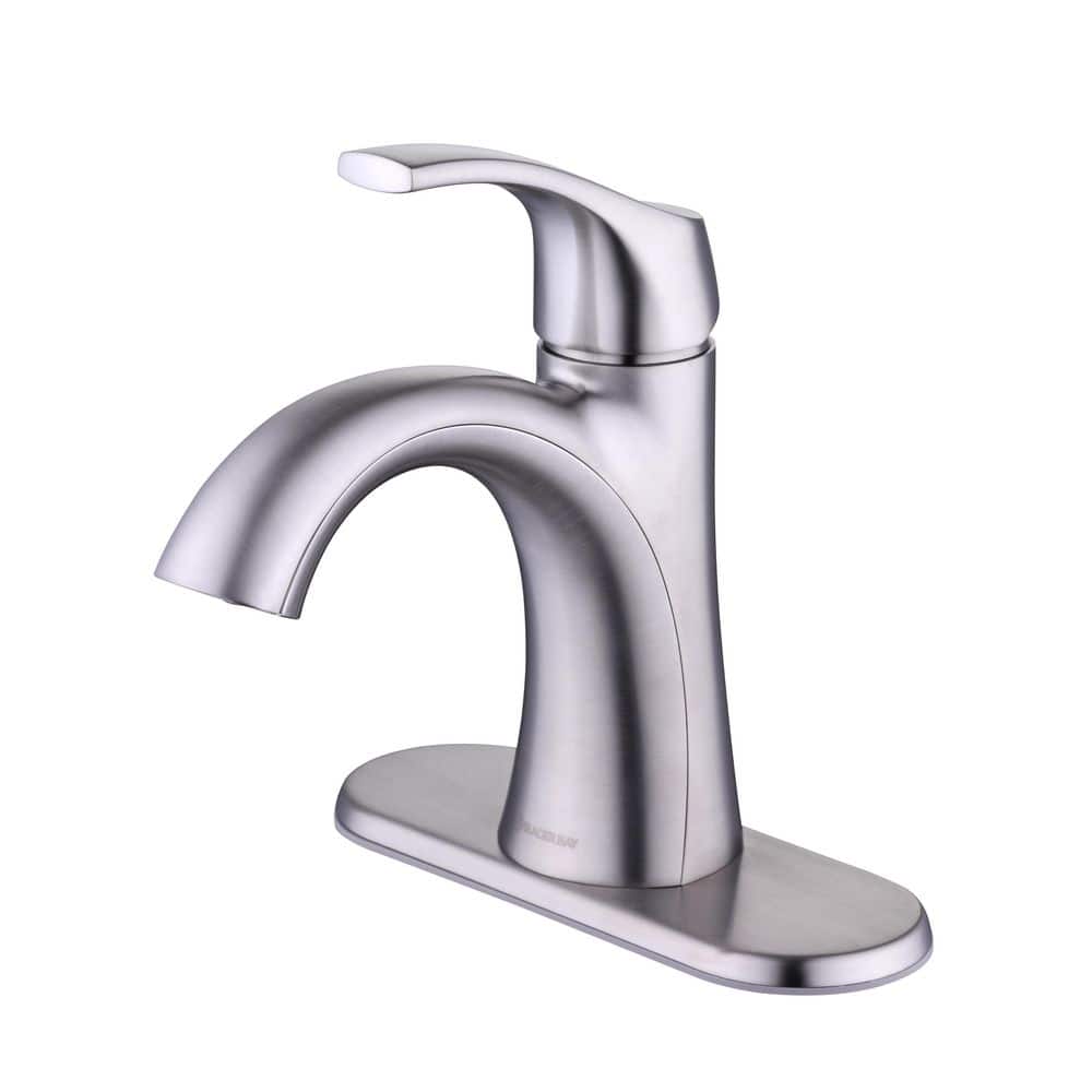 Glacier Bay Arnette Single Handle Single Hole Bathroom Faucet in Brushed Nickel (4)