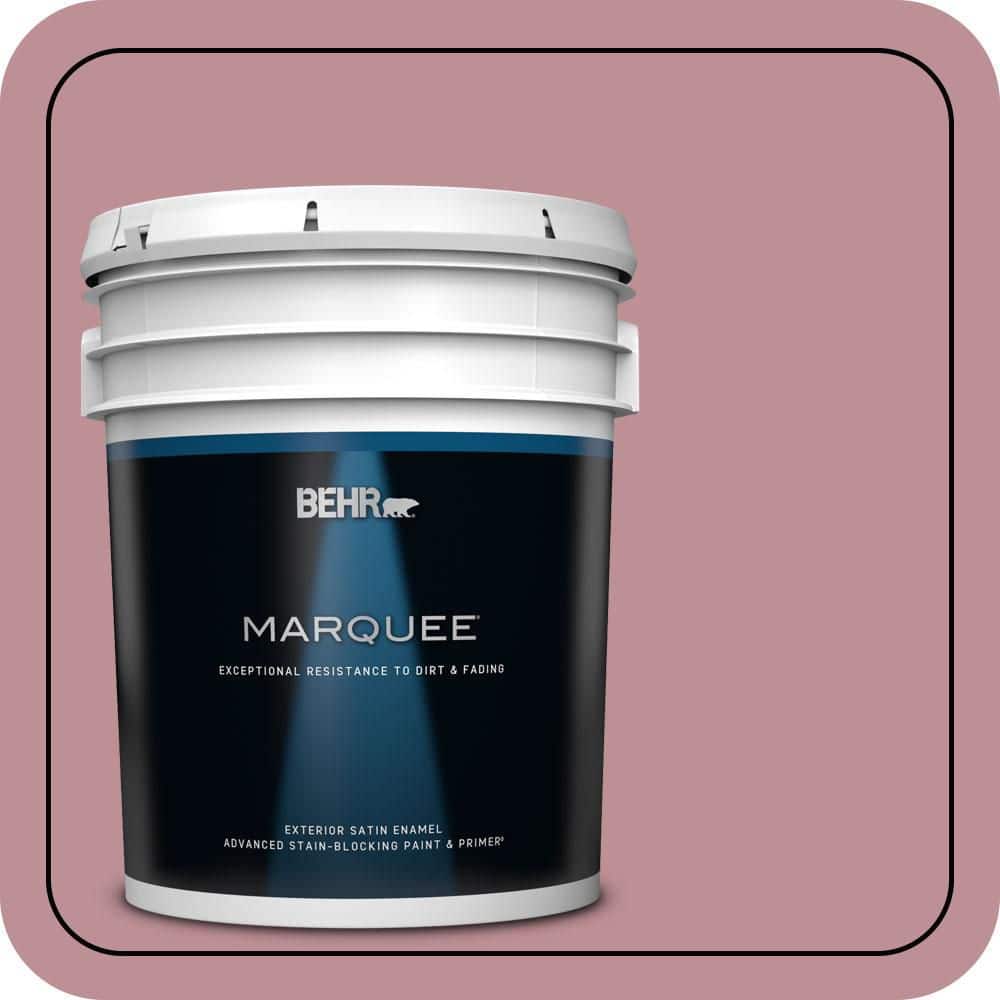 BEHR MARQUEE 5 gal. #S130-4 Cherry Juice Satin Enamel Exterior Paint & Primer