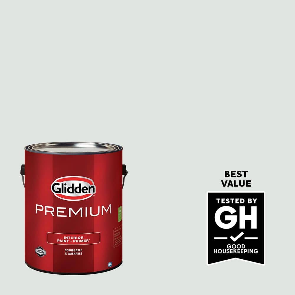 Glidden Premium 1 gal. PPG1012-1 Icy Bay Flat Interior Latex Paint (1)