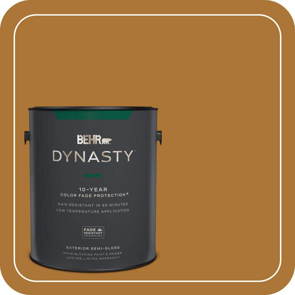 BEHR DYNASTY 1 gal. #S-H-320 Enchanting Ginger Semi-Gloss Exterior Stain-Blocking Paint & Primer