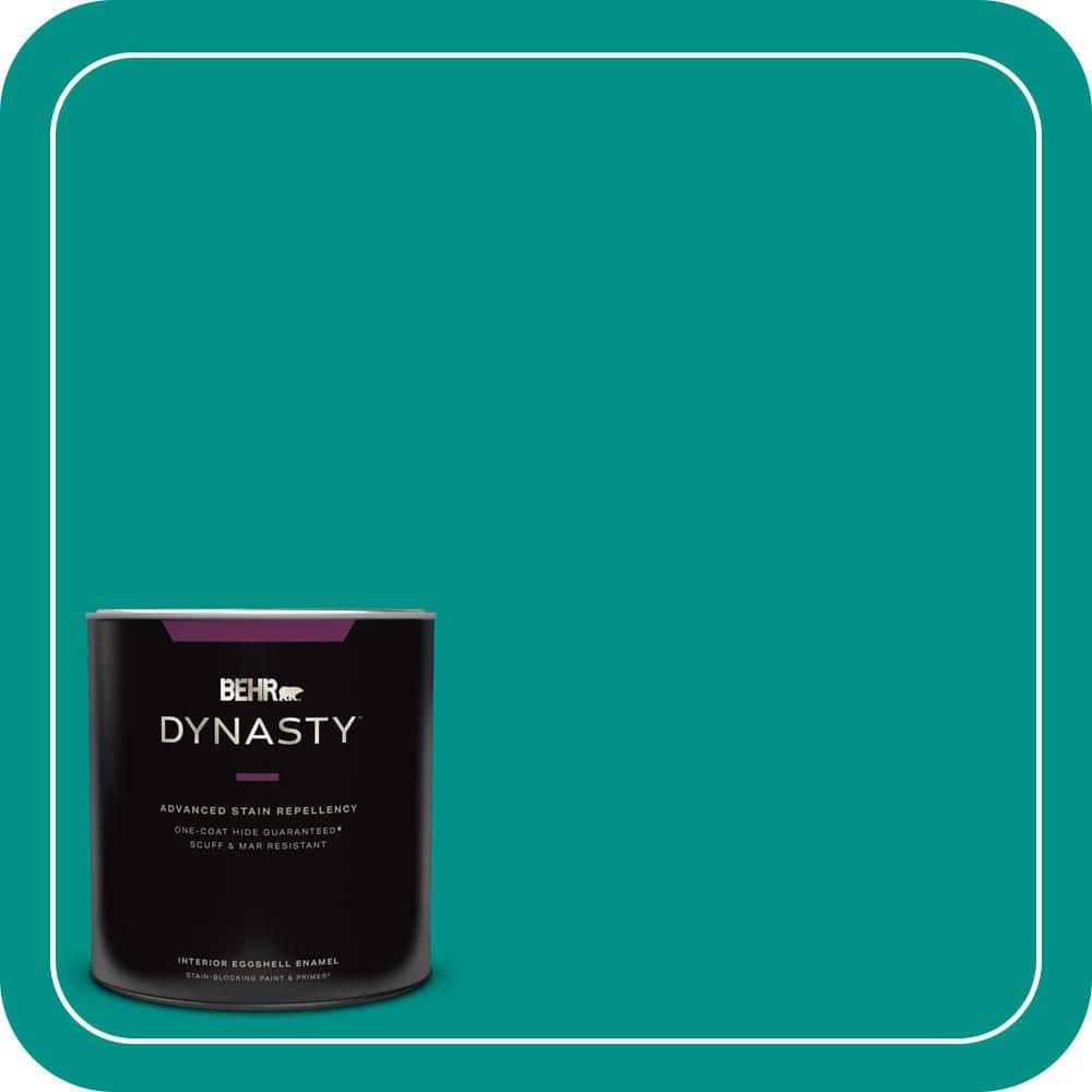 BEHR DYNASTY 1 qt. #490B-6 Emerald Coast Eggshell Enamel Interior Stain-Blocking Paint and Primer