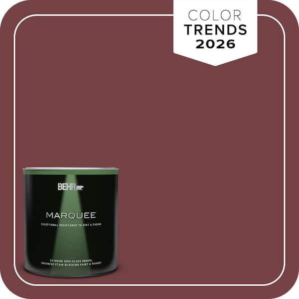 BEHR MARQUEE 1 qt. #MQ1-15 Rumors Semi-Gloss Enamel Exterior Paint & Primer (2)