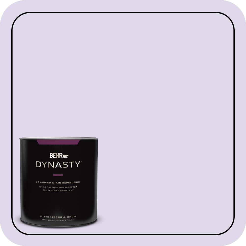 BEHR DYNASTY 1 qt. #640A-2 Misty Violet Eggshell Enamel Interior Stain-Blocking Paint & Primer