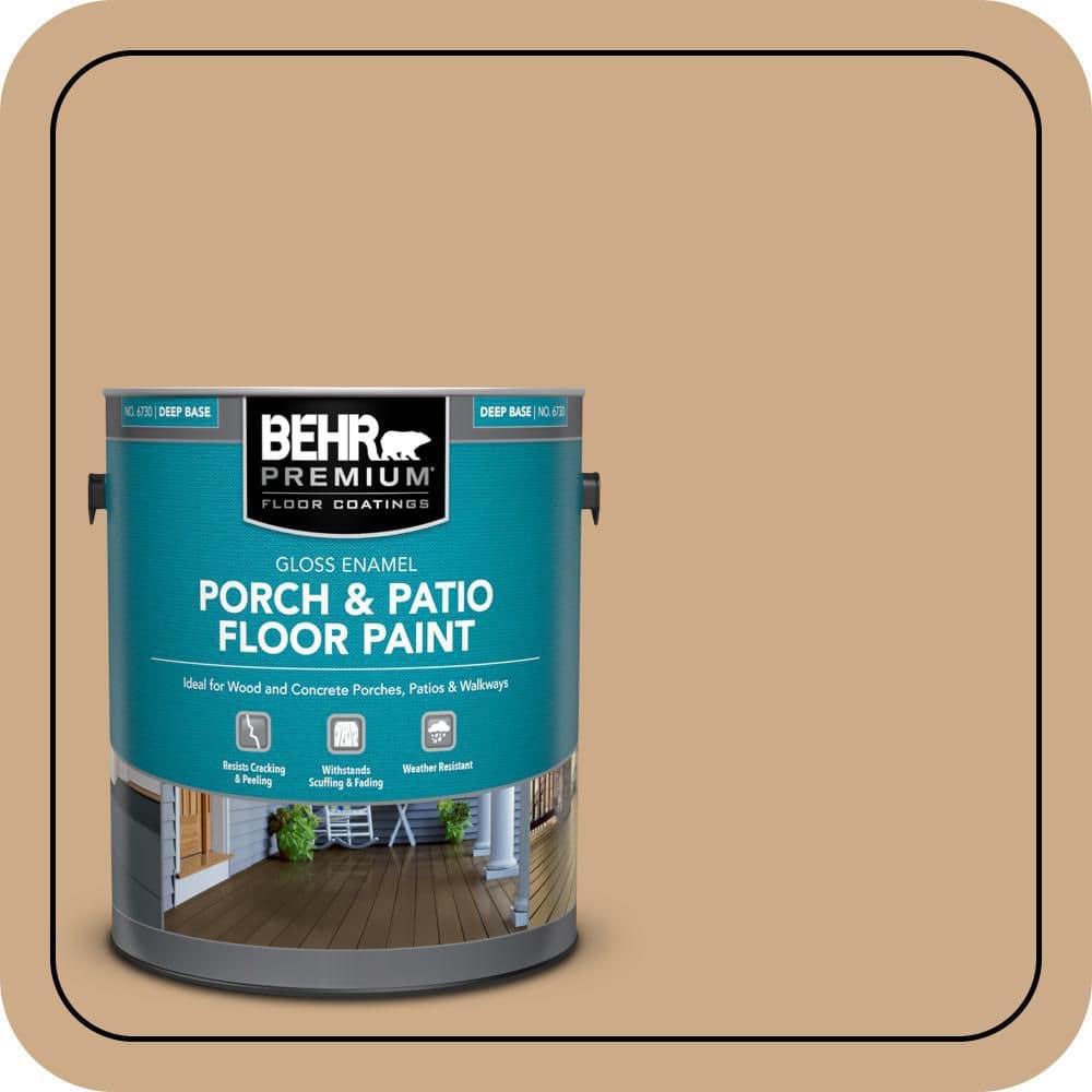 BEHR PREMIUM 1 gal. #N280-4 Perfect Tan Gloss Enamel Interior/Exterior Porch and Patio Floor Paint