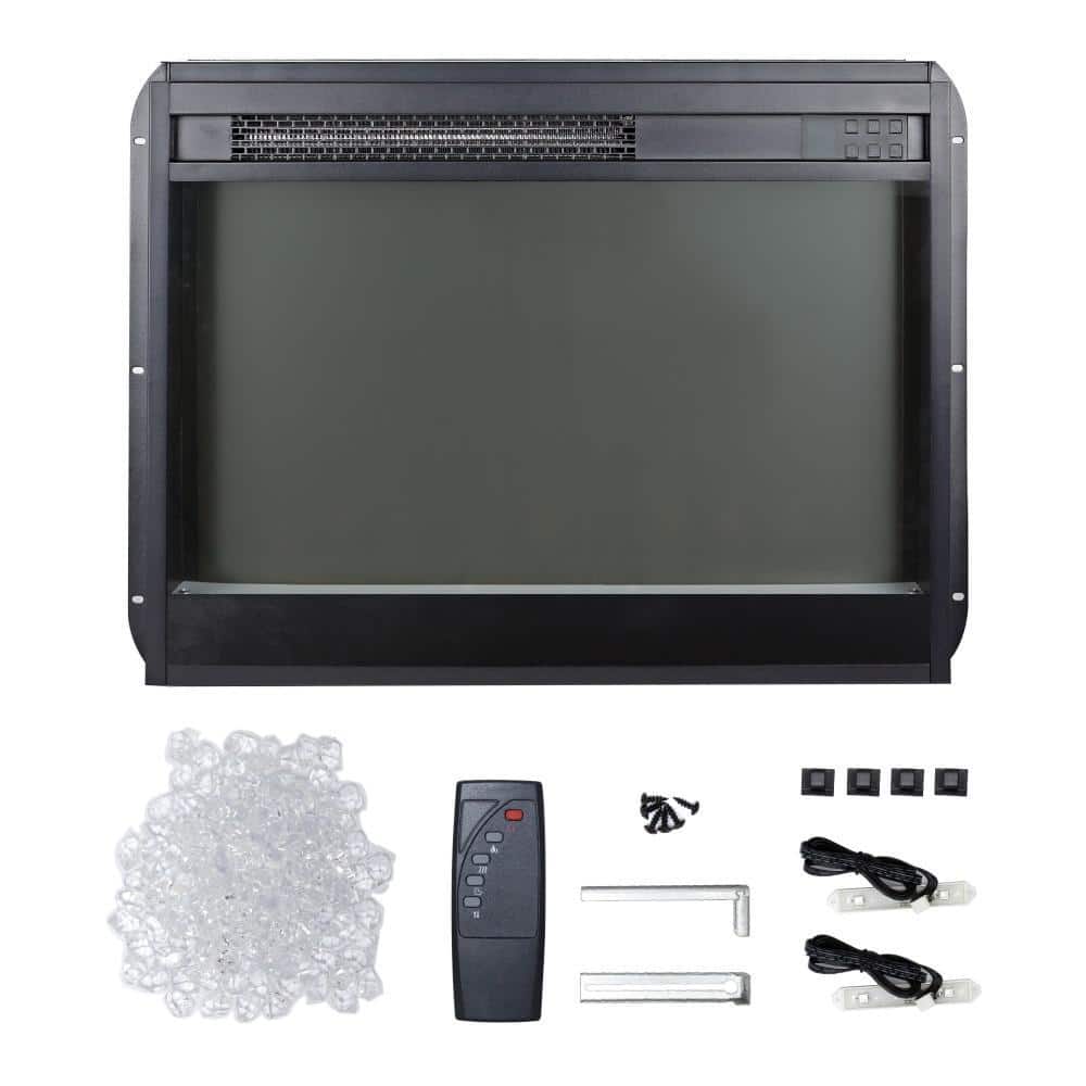Kadehome 24 in. LED Electric Fireplace Insert in Black (3)