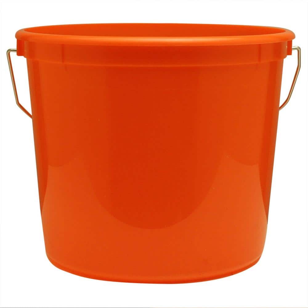 Unbranded 5 Quart Orange Plastic Paint Bucket