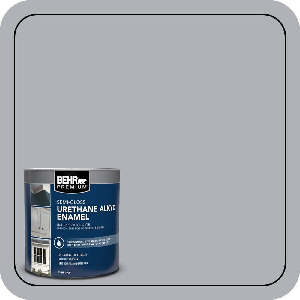 BEHR PREMIUM 1 qt. #N510-3 Stargazer Semi-Gloss Enamel Urethane Alkyd Interior/Exterior Paint (1)