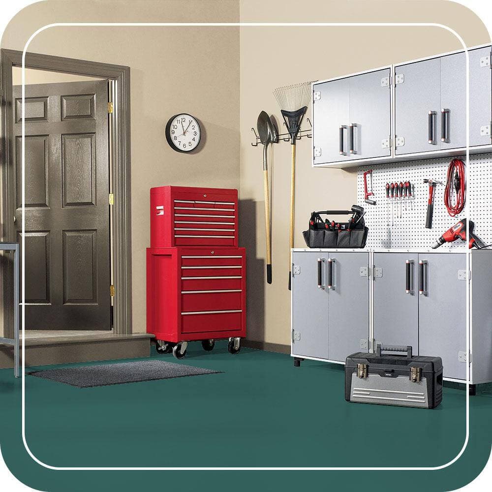 BEHR PREMIUM #M450-7 Self-Priming 1-Part Epoxy Satin Interior/Exterior Concrete and Garage Floor Paint (2)