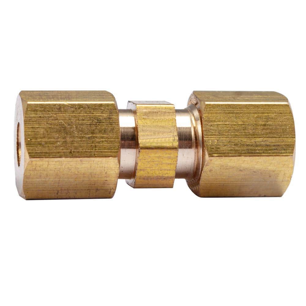 LTWFITTING 3/16 in. O.D. Brass Compression Coupling Fitting