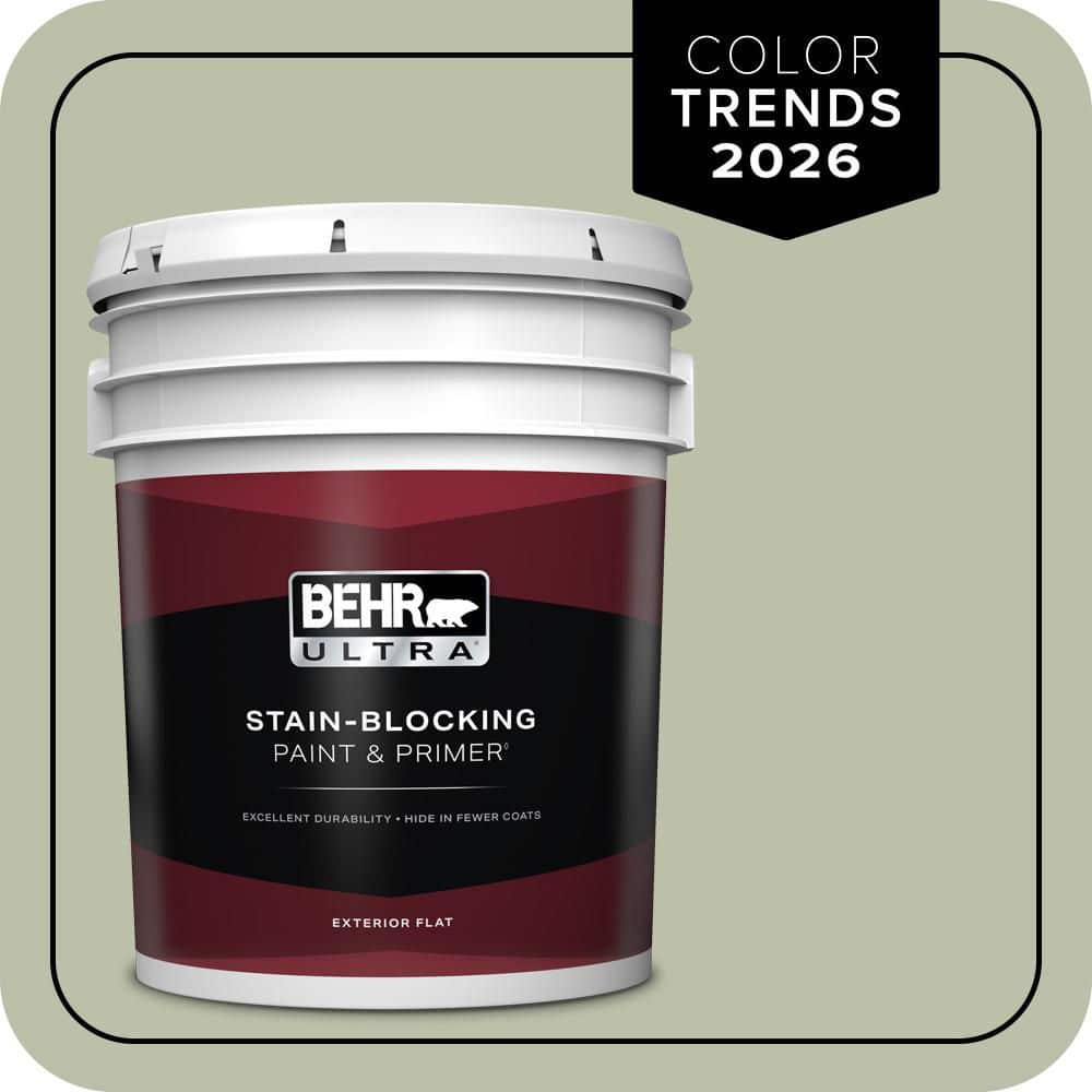 BEHR ULTRA 5 gal. #S380-3 Urban Nature Flat Exterior Paint & Primer